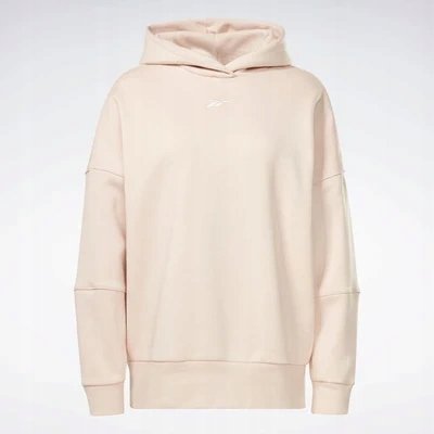 REEBOK - BLUZA DAMSKA Lux Hoodie IN HR5966 pudrowa z kapturem plus size