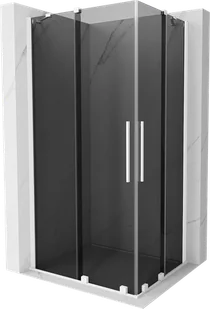 Mexen Velar Duo kabina prysznicowa rozsuwana 100x90 cm, grafit, biała - 871-100-090-42-20 - Kabiny prysznicowe - miniaturka - grafika 1