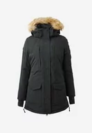 Kurtki jeździeckie - Horze Kurtka parka zimowa BROOKE damska - czarny - miniaturka - grafika 1