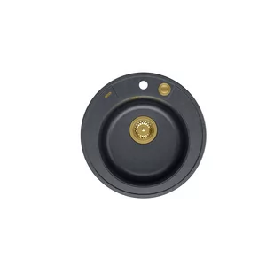 Quadron HB8301U8-G1_P2O Morgan 210 Black diamond (czarny nakrapiany/złoty) - Zlewozmywaki - miniaturka - grafika 1
