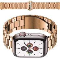 Akcesoria do smartwatchy - Bizon Pasek ze stali nierdzewnej Strap Watch Aura do Apple Watch 41/40/38 mm, różowozłoty - miniaturka - grafika 1