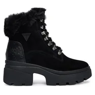 Botki damskie - Trzewiki Guess FLFYRL SUE10 Czarny - miniaturka - grafika 1