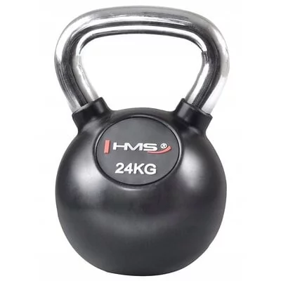 HMS KGC24 KETTLEBELL GUMA Z CHROMOWANĄ RĄCZKĄ 24 KG 1AB-17-6-213