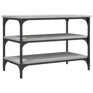 vidaXL Ławka na buty szara Sonoma 70x38,5x49 cm Materiał drewnopochodny - Szafki na buty - miniaturka - grafika 1