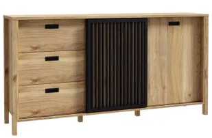 Komoda drewniana z lamelami T8-R78 - Komody - miniaturka - grafika 1