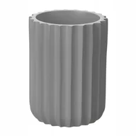Kubki na szczoteczki do zębów - KUBEK POJEMNIK NA SZCZOTECZKI PĘDZLE DO ŁAZIENKI SZARY 7,5x,7,5x10 - miniaturka - grafika 1