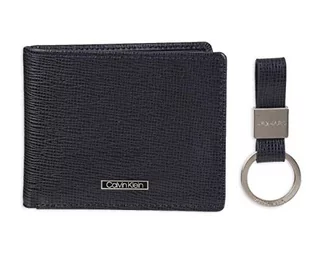 Portfele - Calvin Klein Męski skórzany portfel blokujący RFID, granatowy, jeden rozmiar - grafika 1