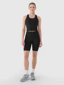 Spodenki damskie - 4F Legginsy kolarki treningowe damskie - czarne XS - miniaturka - grafika 1