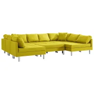 Narożniki - Sofa modułowa z żółtej tkaniny - Basket 9Q - miniaturka - grafika 1