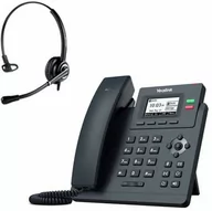 Telefonia VoIP - Telefon VoIP z słuchawką call center Yealink T31 + Platora Pro-M - miniaturka - grafika 1