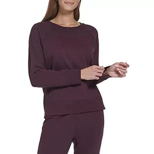DKNY Damski sportowy sweter damski z logo Raglan Crew Neck, porzeczka, XS - Swetry damskie - miniaturka - grafika 1