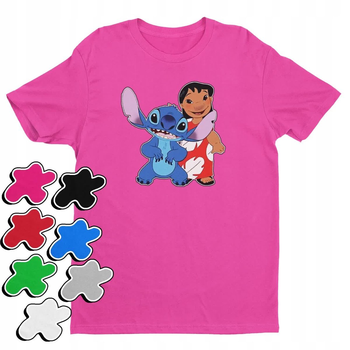 Koszulka T-Shirt Dziecięca Z Nadrukiem Duży Wybór Lilo Stitch -M 134-140