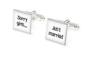 Spinki do mankietów i krawatów - Spinki Weselne Sorry Girls...Just Married - miniaturka - grafika 1