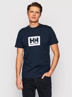 Koszulki męskie - Helly Hansen T-Shirt Box 53285 Granatowy Regular Fit Granatowy - miniaturka - grafika 1