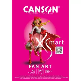 Blok rysunkowy A4 20k 250g XSmart Fun    Art Manga Canson - Podobrazia, bloki, papiery - miniaturka - grafika 1