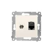 Gniazdka elektryczne - Kontakt Simon Gniazdo RTV/LAN SIMON 54 srebrny - miniaturka - grafika 1