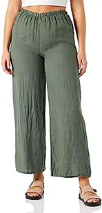 Bonateks Damskie spodnie casual, lekkie khaki, T4, zielony, 40 - Spodnie damskie - miniaturka - grafika 1