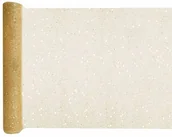 Dekoracje i nakrycia stołu na imprezę - BIEŻNIK BROKATOWY ZŁOTY 30 x 500 CM - miniaturka - grafika 1