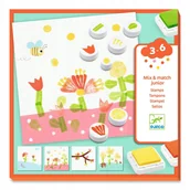 Zabawki kreatywne - Zestaw artystyczny malowanie stempelkami KWIATY DJ09950 - miniaturka - grafika 1