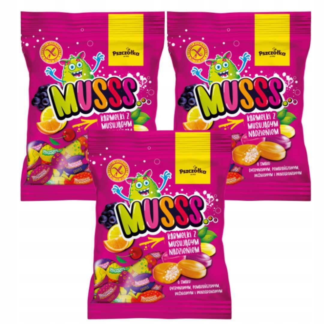 Pszczółka Cukierki musss 100 g x 3 sztuki