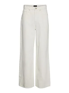 VERO MODA VMKATHY SHR Wide CLR dżinsy damskie PTT o szerokim kroju, Snow White, 32W / 28L - Spodnie damskie - miniaturka - grafika 1
