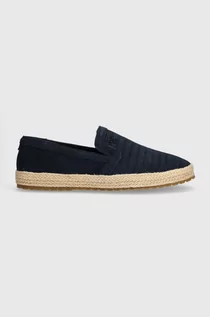 Espadryle męskie - Tommy Hilfiger espadryle zamszowe TH ESAPDRILLE CLASSIC SUEDE kolor granatowy FM0FM04984 - grafika 1