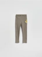 Spodnie i spodenki dla dziewczynek - Reserved - Legginsy Kubuś Puchatek - ciemnoszary - miniaturka - grafika 1