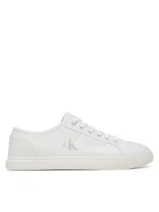 Calvin Klein Jeans Tenisówki Ess Vulc Low Mg Canvas YM0YM01209 Biały - Trampki męskie - miniaturka - grafika 1