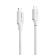 Kable USB - Proove kabel Striped Silicone USB-C - Lightning 1m 3A biały - miniaturka - grafika 1