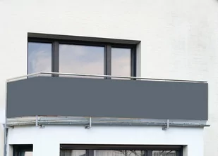 Osłona balkonowa ANTHRACITE UNI, 85 x 500 cm - Parawany - miniaturka - grafika 1