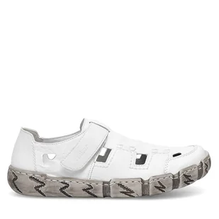 Półbuty Rieker L0362-80 Biały - Półbuty damskie - miniaturka - grafika 1