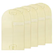 Pokrowce na ubrania - Zestaw pokrowców na ubrania, odzież Baggi 100x60 cm 5 szt. beżowe - miniaturka - grafika 1