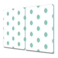 Deski do krojenia - Deski Do Krojenia z Wyjątkowymi Detalami - Zielone liście wzór - 2x30x52 cm - miniaturka - grafika 1