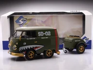 Samochody i pojazdy dla dzieci - Volkswagen T1 Kool Kombi Army Fighter - 1950 Solido 1:18 - miniaturka - grafika 1