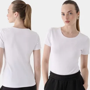 Koszulka Damska 4F T-shirt Bluzka Bawełniana Okrągły Dekolt F1845-10S-L - Bluzki damskie - miniaturka - grafika 1