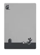 Koce i narzuty dla dzieci - Kocyk 75x100 Miky grafitowy + jasnoszary z myszką BabyMatex - miniaturka - grafika 1