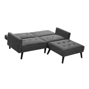 Sofa Rozkładana Szara Corner Halmar Ciemny Popiel - Sofy i kanapy - miniaturka - grafika 1