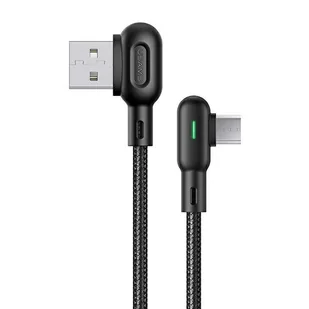 USAMS Kątowy Kabel Micro-usb W Oplocie 1.2M 2A - Kable USB - miniaturka - grafika 5
