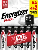 Baterie i akcesoria - ENERGIZER MAX ALKALINE AA X6 - miniaturka - grafika 1