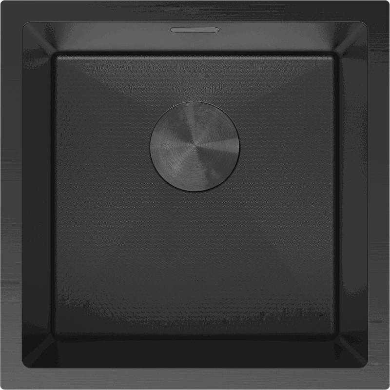 Mexen Trixo zlewozmywak stalowy 1-komorowy 440 x 440 mm, czarny HC - 6413441000-70HC