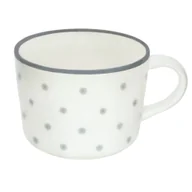 Kubki - Kubek w groszki biały - idealny do parzenia herbaty kawy, piekny prezent, upominek dla mamy, taty, babci, dziadka, niej i niego, teściowej 300ml - miniaturka - grafika 1