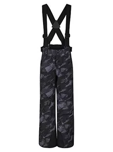 Ziener Arisu Junior spodnie narciarskie dla dzieci, spodnie zimowe, wodoszczelne, wiatroszczelne, ciepłe, czarne mountain camo, 104 - Spodnie narciarskie - miniaturka - grafika 1