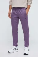 Spodnie męskie - adidas spodnie dresowe kolor fioletowy wzorzyste - miniaturka - grafika 1