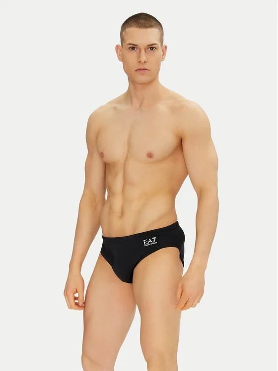 costume mare e piscina uomo ea7 7m000501 af14514 slip beachwear mc026 black/silver