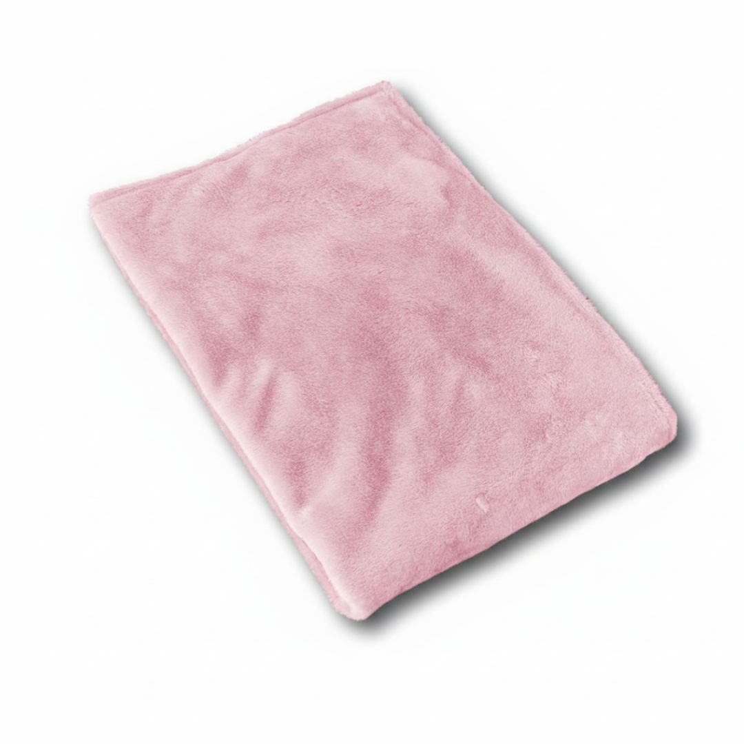 Kocyk Niemowlęcy 100x75 Minky Plush Dwustronny Róż Mu&Mu