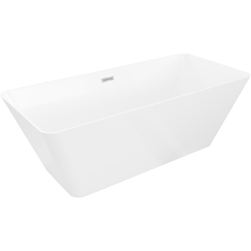 Mexen Velo Slim wanna wolnostojąca 170 x 75 cm, biała, przelew chrom - 52811707500-01