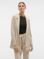 Marynarki i żakiety damskie - Vero Moda Marynarka Liva 10294482 Beżowy Regular Fit - miniaturka - grafika 1