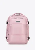 Plecaki - Wielofunkcyjny plecak do samolotu poszerzany różowy - miniaturka - grafika 1