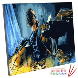 Zestaw do malowania po numerach, 40x50 cm, Pianistka - Dekoratorstwo Zestaw do malowania po numerach, 40x50 cm, Pianistka - Dekoratorstwo - miniaturka - grafika 1