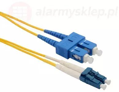 Solarix SXPC-LC/SC-PC-OS1-2M-D Patchcord światłowodowy Solarix 9/125 LCpc/SCpc SM OS1 2m duplex